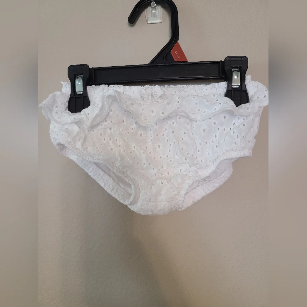 Cat & Jack White and Orange Baby Bloomers